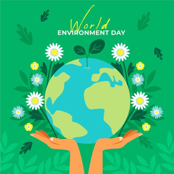 Cette image représente une terre pour célébrer la journée mondiale de l'environnement